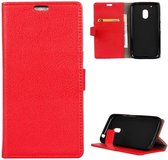 Litchi cover rood wallet case hoesje Motorola Moto G 4de generatie
