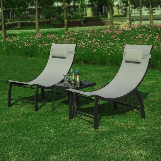 boete bevel drinken Super leuke tuinmeubelset - Lounge set met 2 stoelen en bijzettafel -  Tuinset... | bol.com