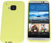 HTC One M9 Silicone Case Hoesje Geel Yellow