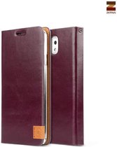 Zuiver leren Zenus hoesje voor Samsung Galaxy Note 3 Prestige Signature Tag Diary Series - Wine