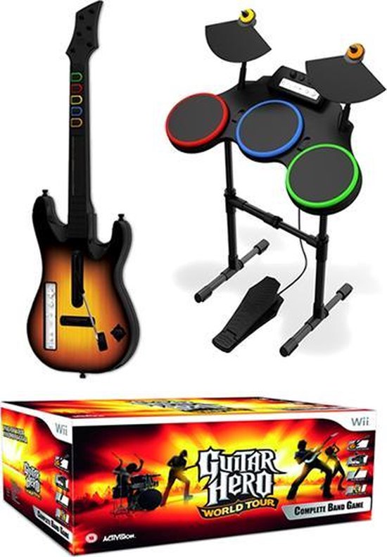 genade propeller contrast Guitar Hero: World Tour + Gitaar + Drumstel + Microfoon | Games | bol.com
