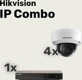 Hikvision WiFi HD camerabewaking set met 3 buiten en 1 binnen ip camera's