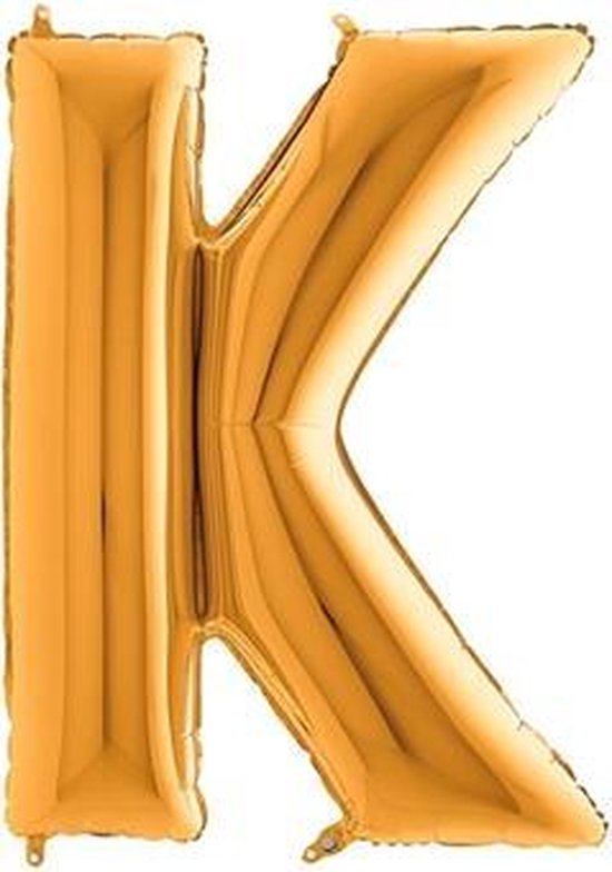 Folieballon letter K goud (100cm)
