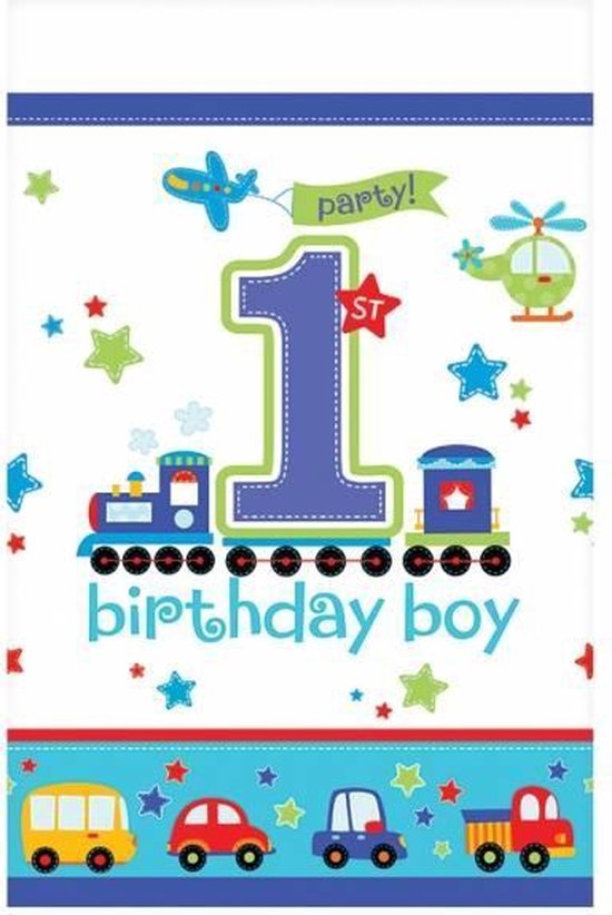 Goede bol.com | Tafelkleed eerste verjaardag jongen (transport) YG-21