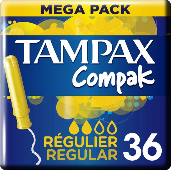 Tampax Compak Regular Tampons - Met Inbrenghuls - 36 stuks