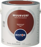 Histor Perfect Finish Muurverf Mat - 2,5 Liter - Baskischrood
