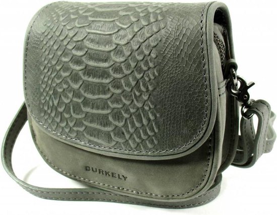 Burkely Damestas schoudertasje small met spiegel en klep Grijs | bol.com