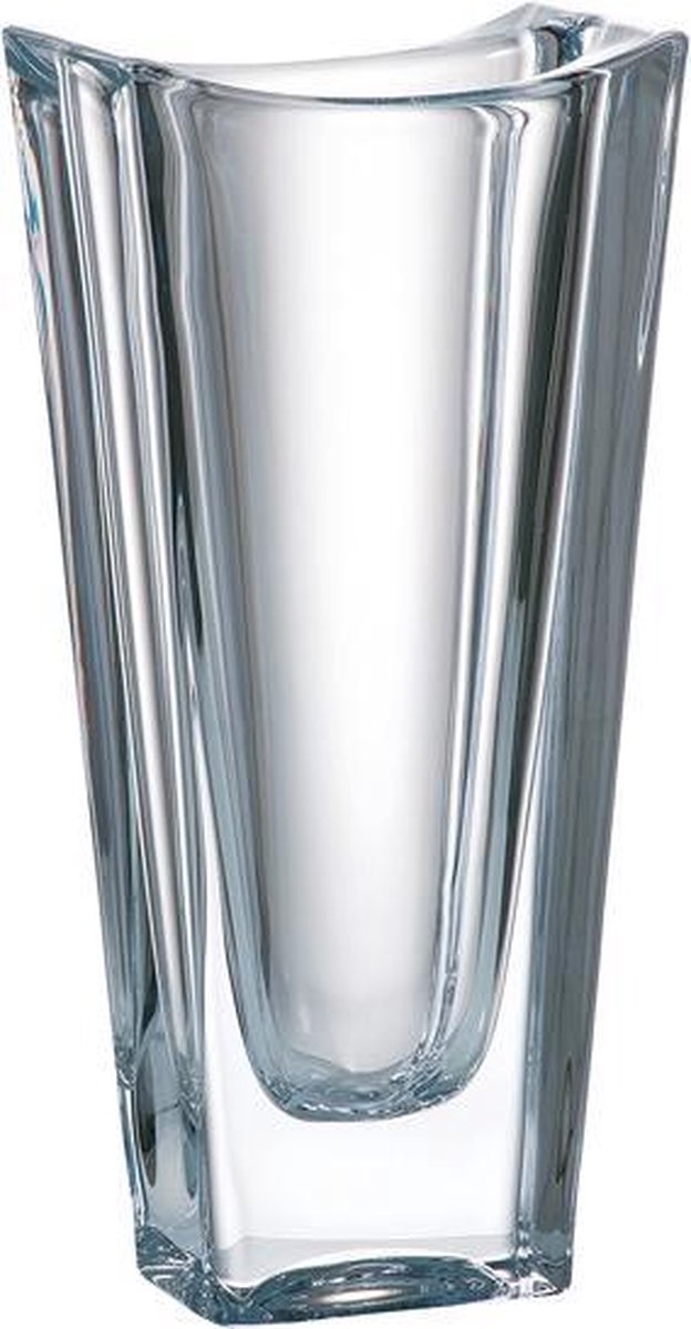Moderne kristallen vaas Okinawa - BOHEMIA KRISTAL - strakke bloemenvaas 25 cm hoog