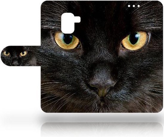 Custodia A Specchio Con Supporto Per Samsung Galaxy A50/A5 (2017/2018) - Pelle Sintetica Nero, Flip Cover Con Smart View - 4