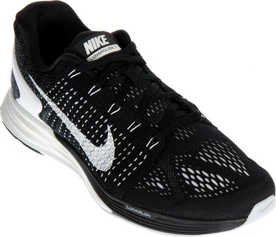 Nike Lunarglide 7 Hardloopschoenen - Maat 44.5 - Mannen - zwart/wit |  bol.com