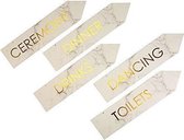 Scripted Marble wegwijzers (set 5-delig)