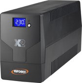 Infosec X2 Touch - 1000 Va Ups - Line Interactive - Iec Type