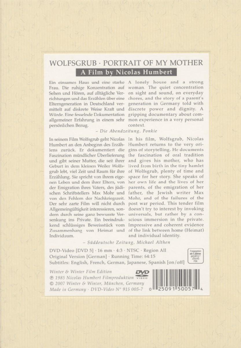 Wolfsgrub Portrait Of My Mother (Dvd) | Dvd's | bol
