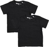Dirkje 2pack shirts unisex Korte Mouwen Zwart