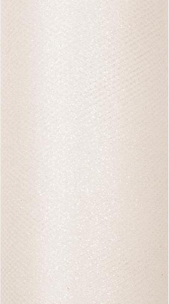 Glitter tule op rol Creme (9 mtr)
