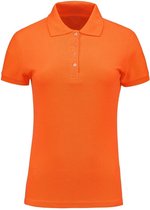 Benza Basic Dames Sportpolo Poloshirt Polo - Oranje - Maat XL