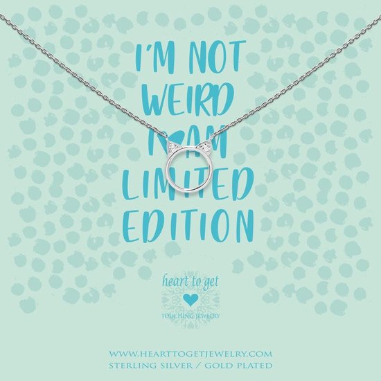 Heart to get N391CAZ18S Necklace cat zirkon I 'm not weird, I am limited edition silver