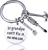 Sleutelhanger opa | If grandpa can't fix it, no one can. - Met track and trace - Vaderdag cadeau - Cadeau voor opa - Opa cadeau