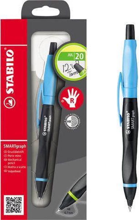 Stabilo Smartgraph potlood gum, kleur blauw |