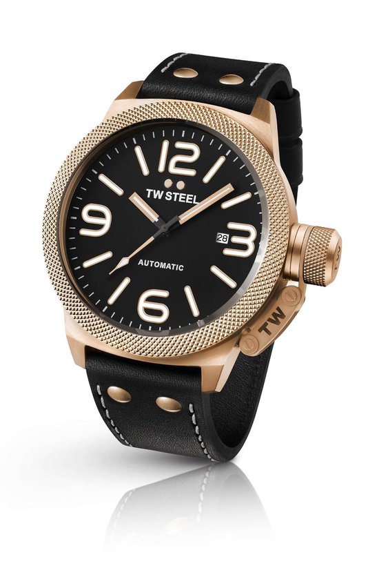TW Steel Canteen Style Automaat TWA958- Horloge - 45 mm - Bruin | bol.com