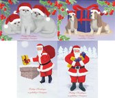 60 pièces - Cartes de Noël et du Nouvel An avec enveloppes - 14,5 x 10,5 cm
