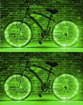 2 x LED Wielverlichting fiets - set voor 4 wielen Groen