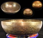 Klankschaal Tibet gegraveerd - 20x9 - 1650-1850 - Metaal - Brons - M