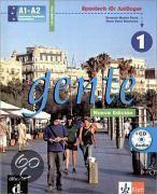 Gente 1, espagnol pour débutants, livre avec CD, avec une image de personnes dans une rue