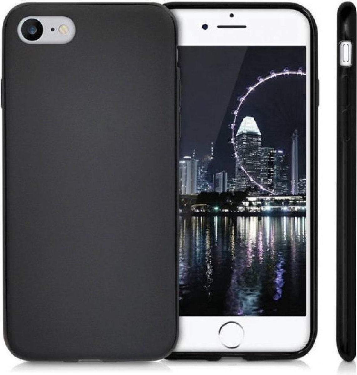 Zwart TPU Siliconen Hoesje voor de iPhone 8