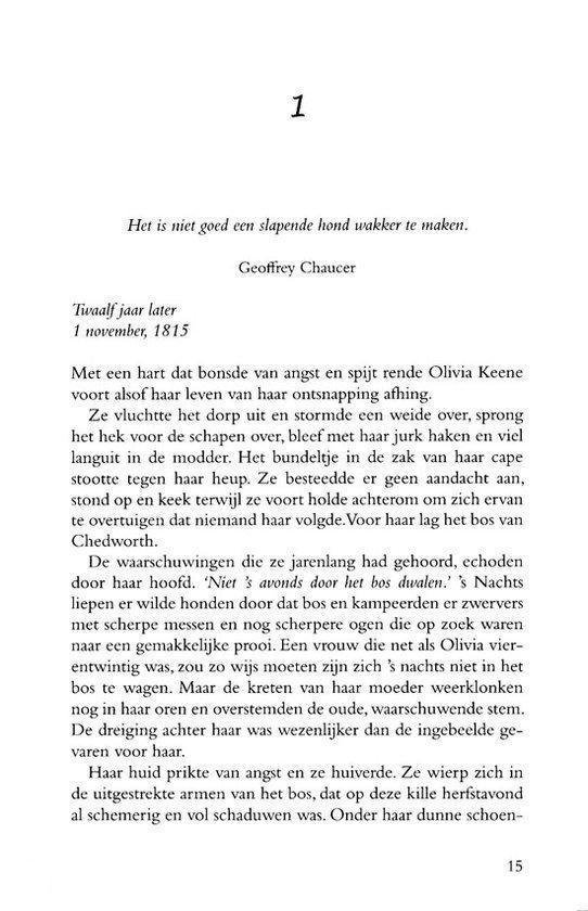 Pagina 15 van een boek met een tekst over Olivia.