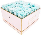 Infinity Tiffany Blue Large White Flowerbox – Square