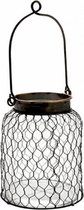 Windlicht Legnaro - Metaal en glas -  hoogte 15 cm -  Light & Living