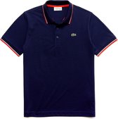 Lacoste Poloshirt - Maat S  - Mannen - navy/ rood/ wit