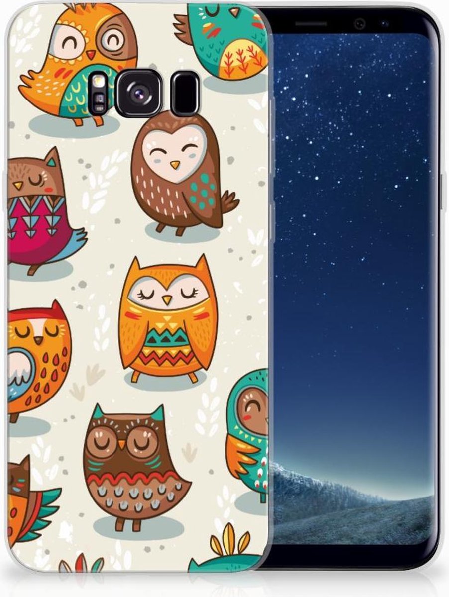 Samsung Galaxy S8 Plus TPU Hoesje Vrolijke Uilen