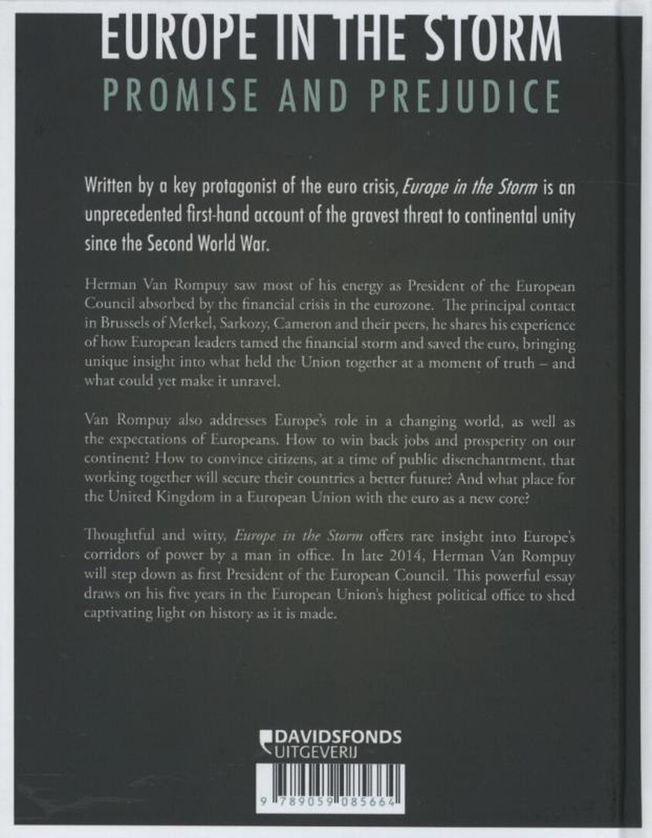 Europe in the storm - back cover