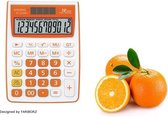 ACROPAQ Rekenmachine - 12-cijferig scherm, 10 jaar garantie - Bureaurekenmachine, Calculator met grote toetsen - Oranje