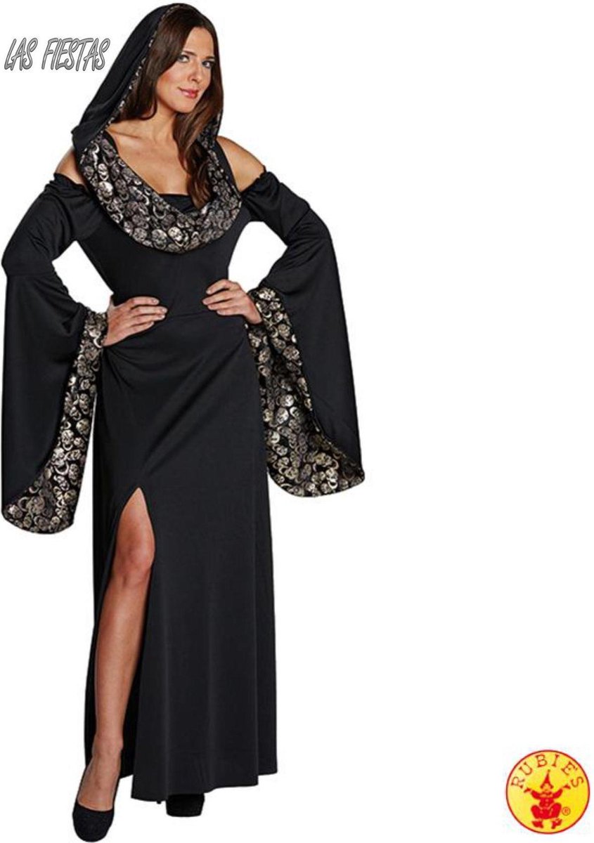 Halloween kleed Skull zwart-Maat:40