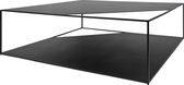 Torna Design Cut 100 - Salontafel - 100x30x100 cm - Zwart Staal