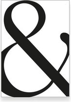 Textposters.com - Letter & poster – zwart wit – woonkamer - slaapkamer - muurdecoratie – 40x50 cm