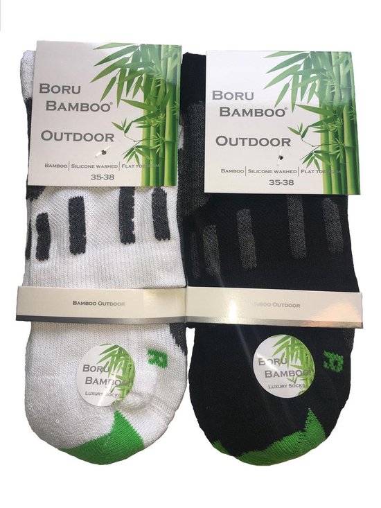 Outdoor sokken van Bamboe met vlakke teennaden 1 paar.