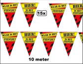 15x Vlaggenlijn waar is het feestje 10 meter