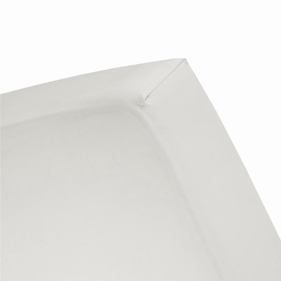 Damai - Hoeslaken (tot 25 cm) - Katoen - 80/90 x 220 cm - Wool white