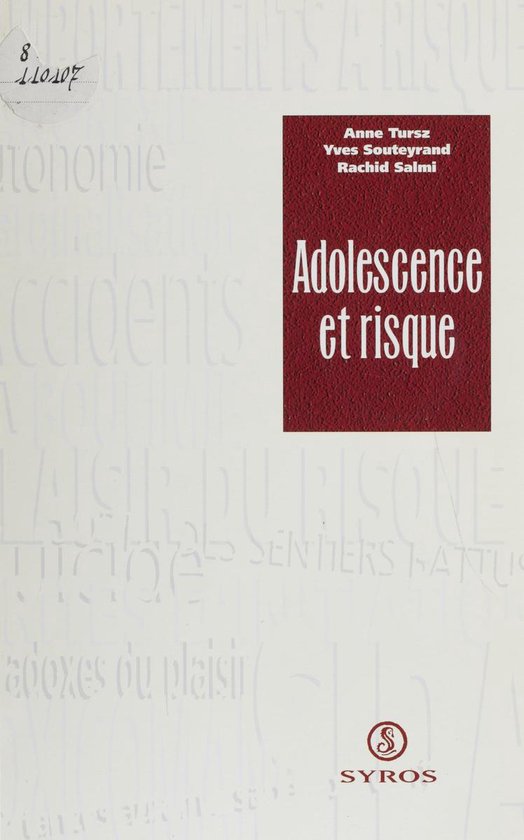 Adolescence et risque - cover