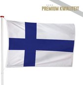 Finse Vlag Finland 150x225cm - Kwaliteitsvlag - Geschikt voor buiten