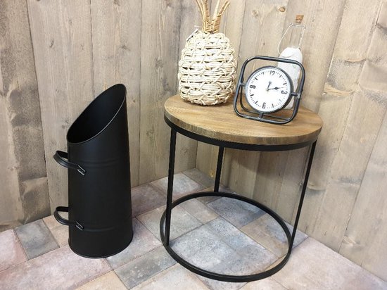 Relaxdays kolenkit, 16 liter, ijzer, pelletemmer met 2 handgrepen