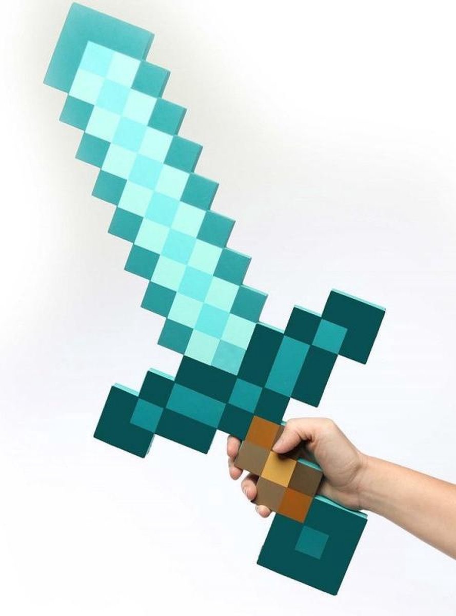 Bol Com Minecraft Pixel Foam Diamond Zwaard Blauw 60cm