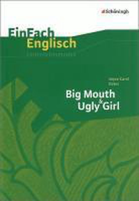 Boek "Big Mouth & Ugly Girl" met groene en witte opdruk. Titel "EinFach Englisch"
