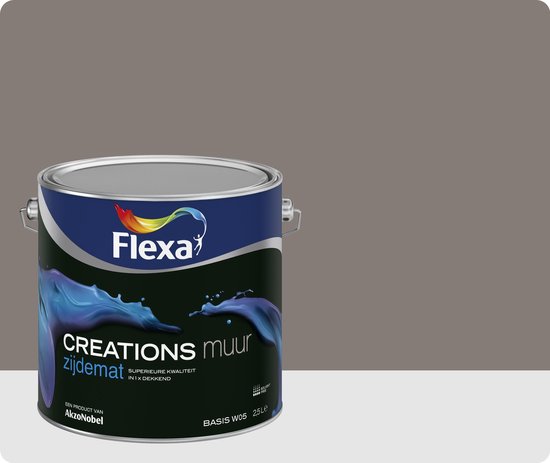 Dij brandstof Partina City Flexa Creations - Muurverf Zijdemat - 3026 - Spacious Grey - 1 liter |  bol.com