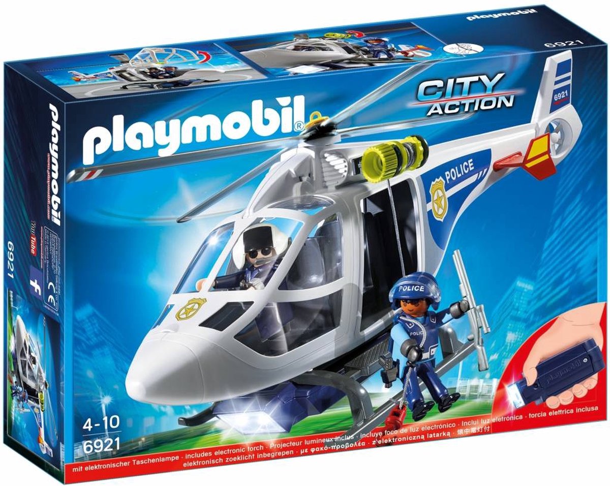 PLAYMOBIL City Action Politiehelikopter met LED-zoeklicht - 6921 | bol.com