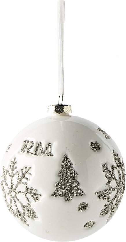 Riviera Maison - Snowflake Ornament - snow - Dia 12 - Kerstbal | bol.com